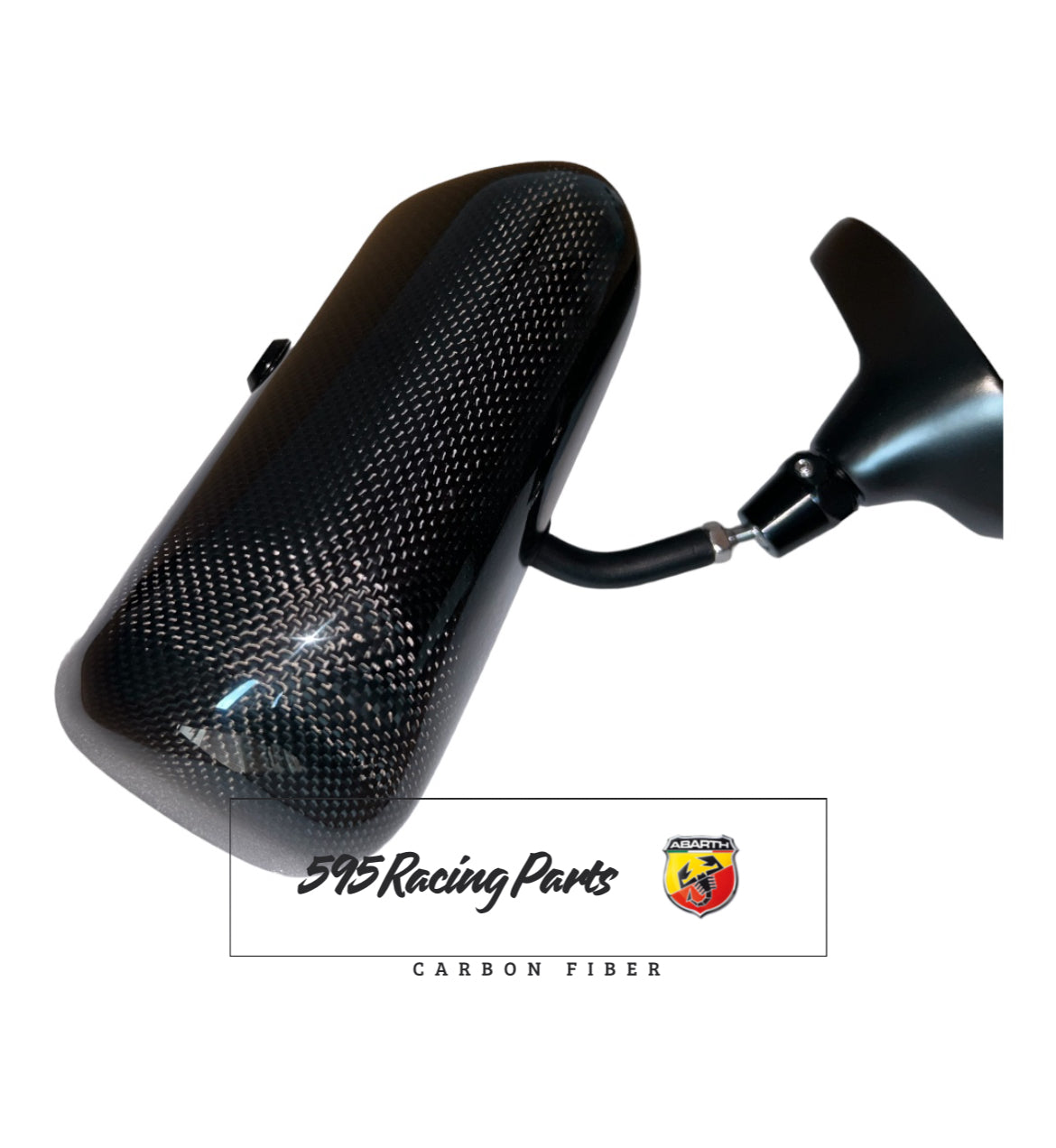 Specchietti stile F1 universali in VERO CARBONIO per Fiat 500 Abarth - 595 - 695 - Fiat 500