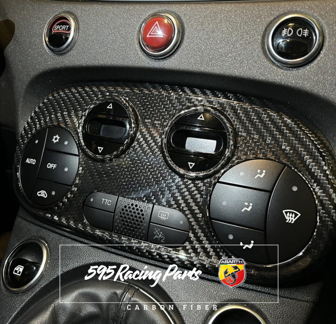 Automatic Climate Cover - Manual in carbon Fiat 500 Abarth 595 - 695