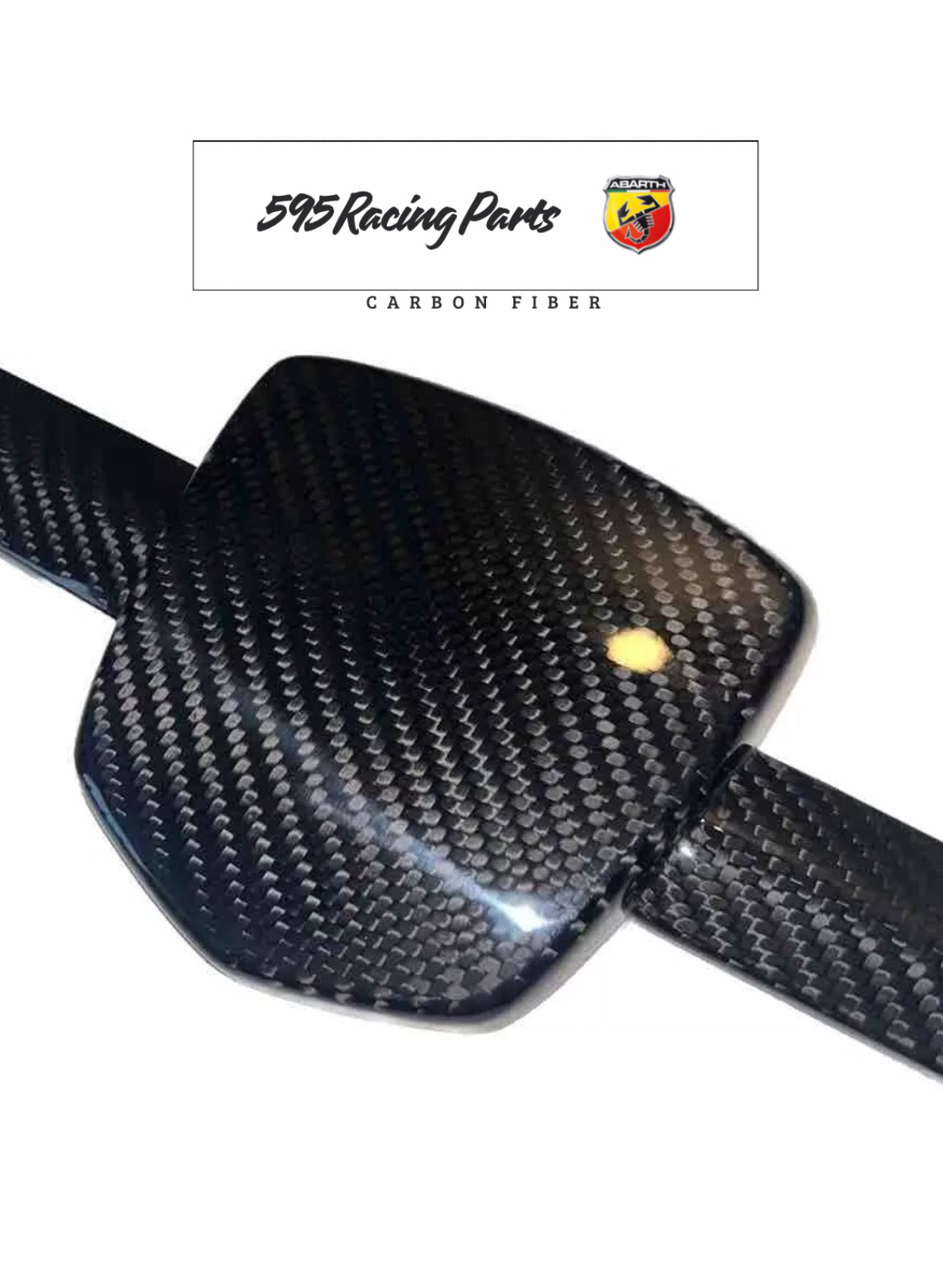 Cover Logo Anteriore in CARBONIO VERO Fiat 500 Abarth 595 - 695