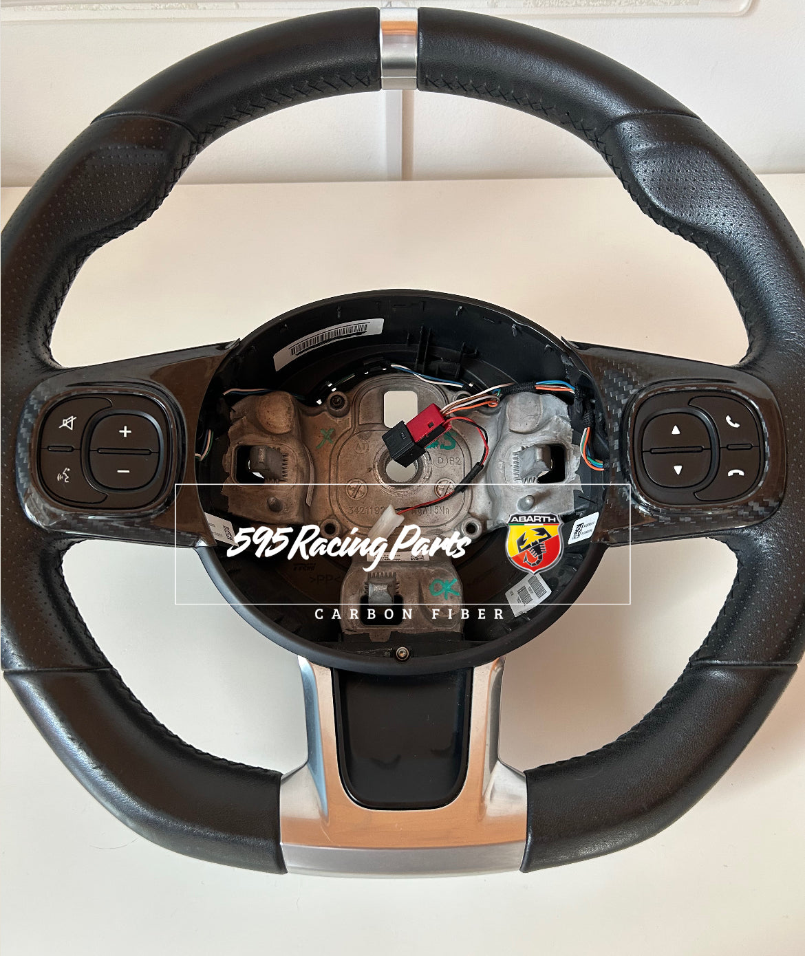 Kit Trasformazione Volante in CARBONIO VERO per Abarth 595 - 500 - 695 - Restyling - in diverse finiture