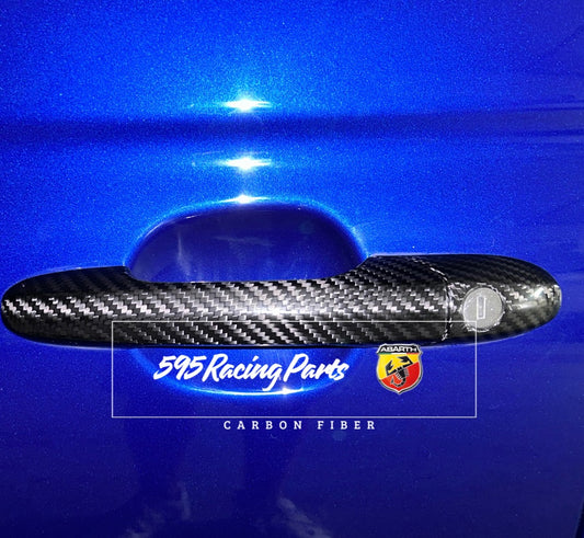 Pair of Carbon Door Handle Cover Kits Fiat 500 Abarth 595 - 695 - Fiat 500 