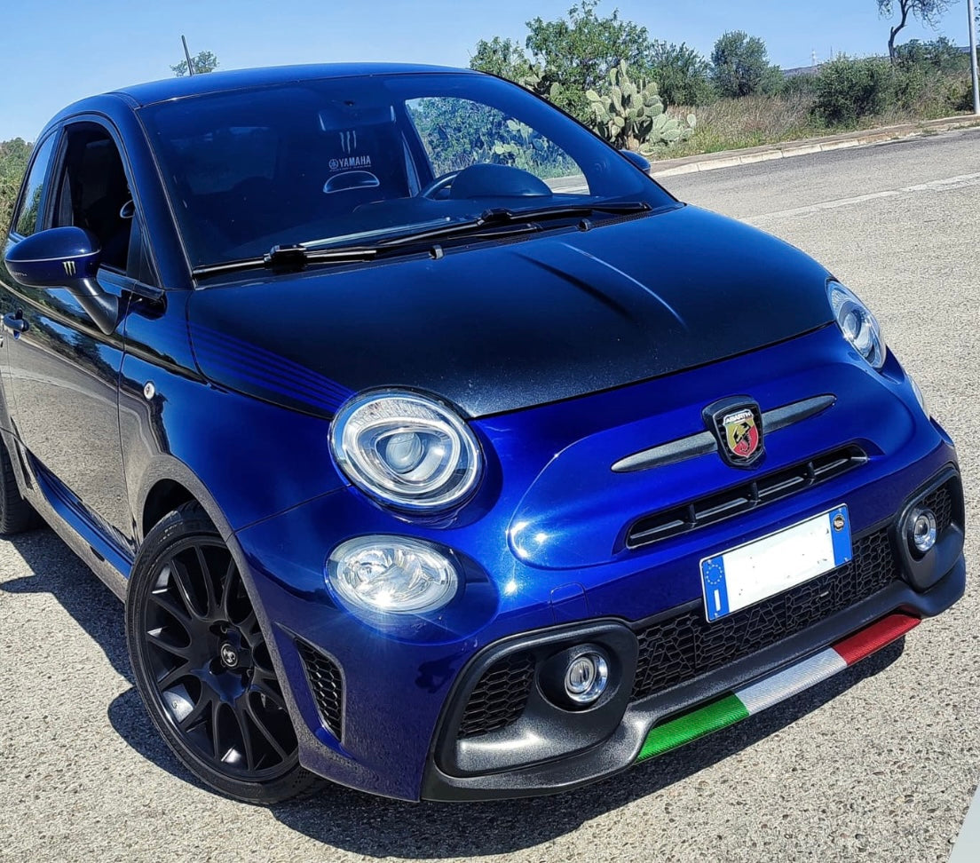 Cover Splitter Lama Anteriore in CARBONIO VERO per Fiat 500 Abarth 595 - 695 - Restyling - diverse finiture