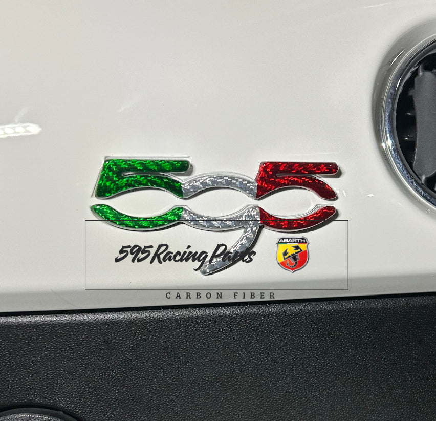 Kit completo in VERO CARBONIO tricolore per Abarth 500 - 595 Restyling