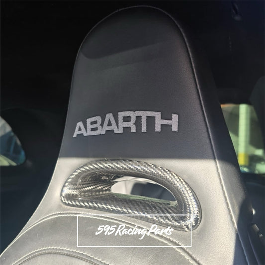 Pair of seat belt loop covers in REAL CARBON for Fiat 500 Abarth - 595 - 695