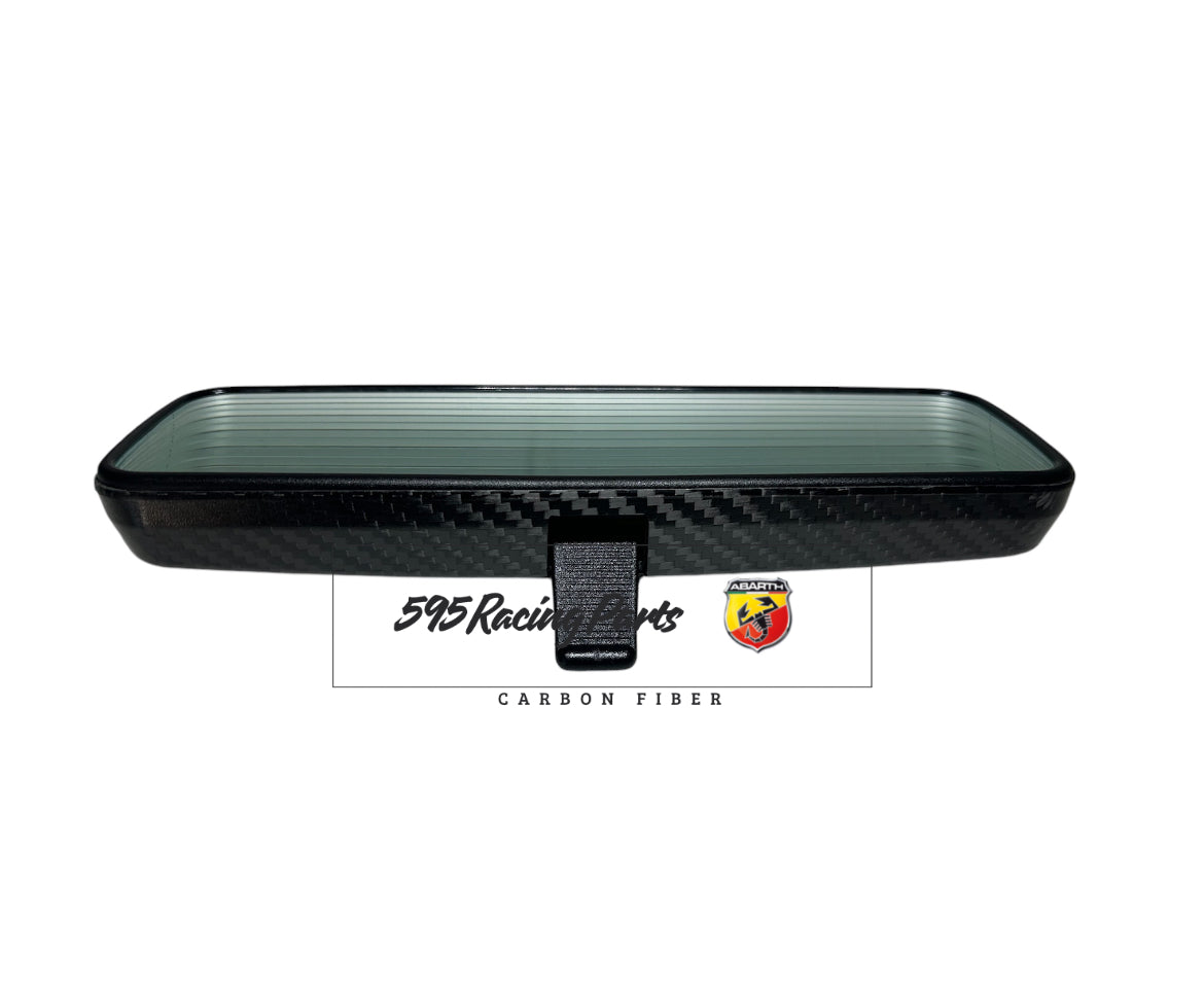 Interior rearview mirror cover in REAL CARBON Fiat 500 Abarth - 595 - 695 - Fiat 500 - Punto