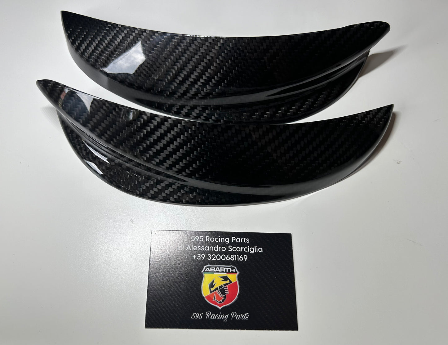 Cover Palpebre Fanali Anteriori in VERO CARBONIO 500 Abarth - 595 - 695 - 500