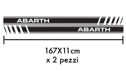 Strisce laterali Abarth per Fiat 500 - Abarth 500 - 595 - 695