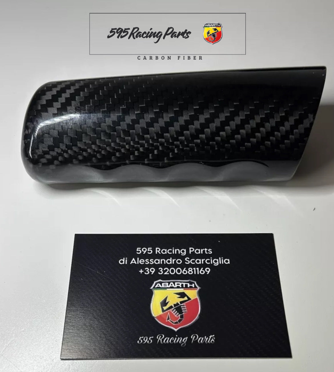 Cover freno a mano in CARBONIO VERO Fiat 500 Abarth - 595 - 695 - in diverse finiture