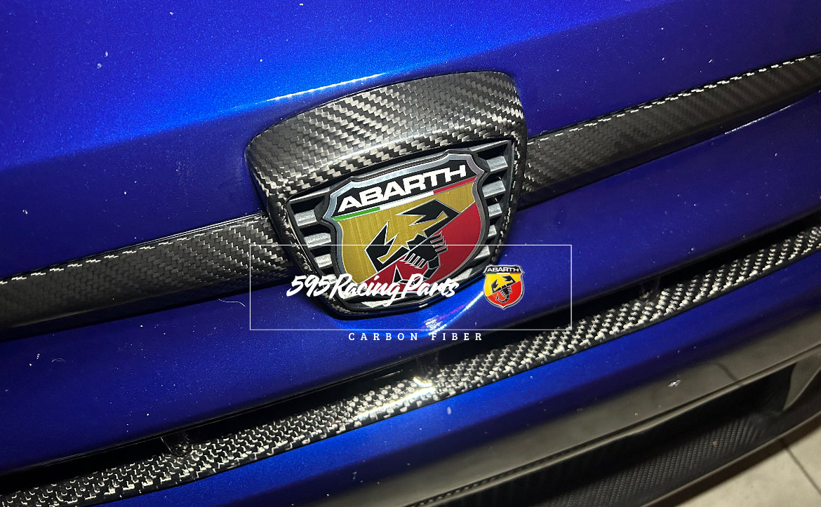 Fiat 500 Abarth 595 - 695 carbon Front Logo Cover 