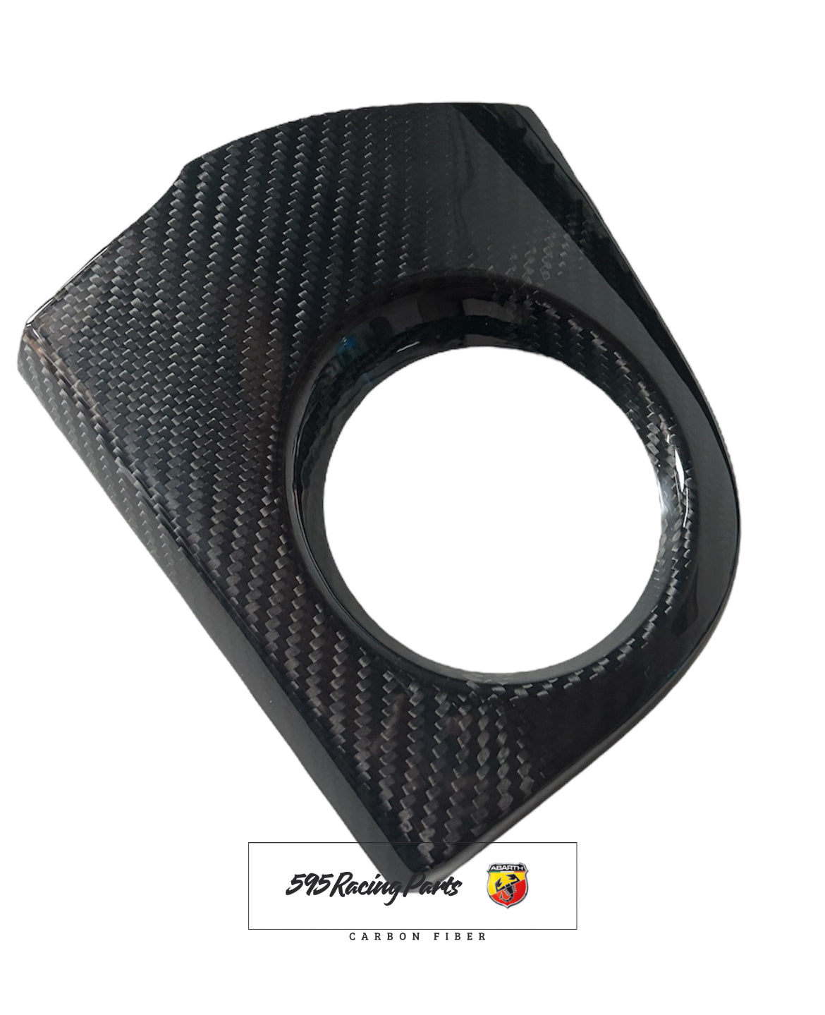 REAL CARBON Dashboard Cover for Abarth 500 - 595 - 695 - Fiat 500 - Right-hand drive version