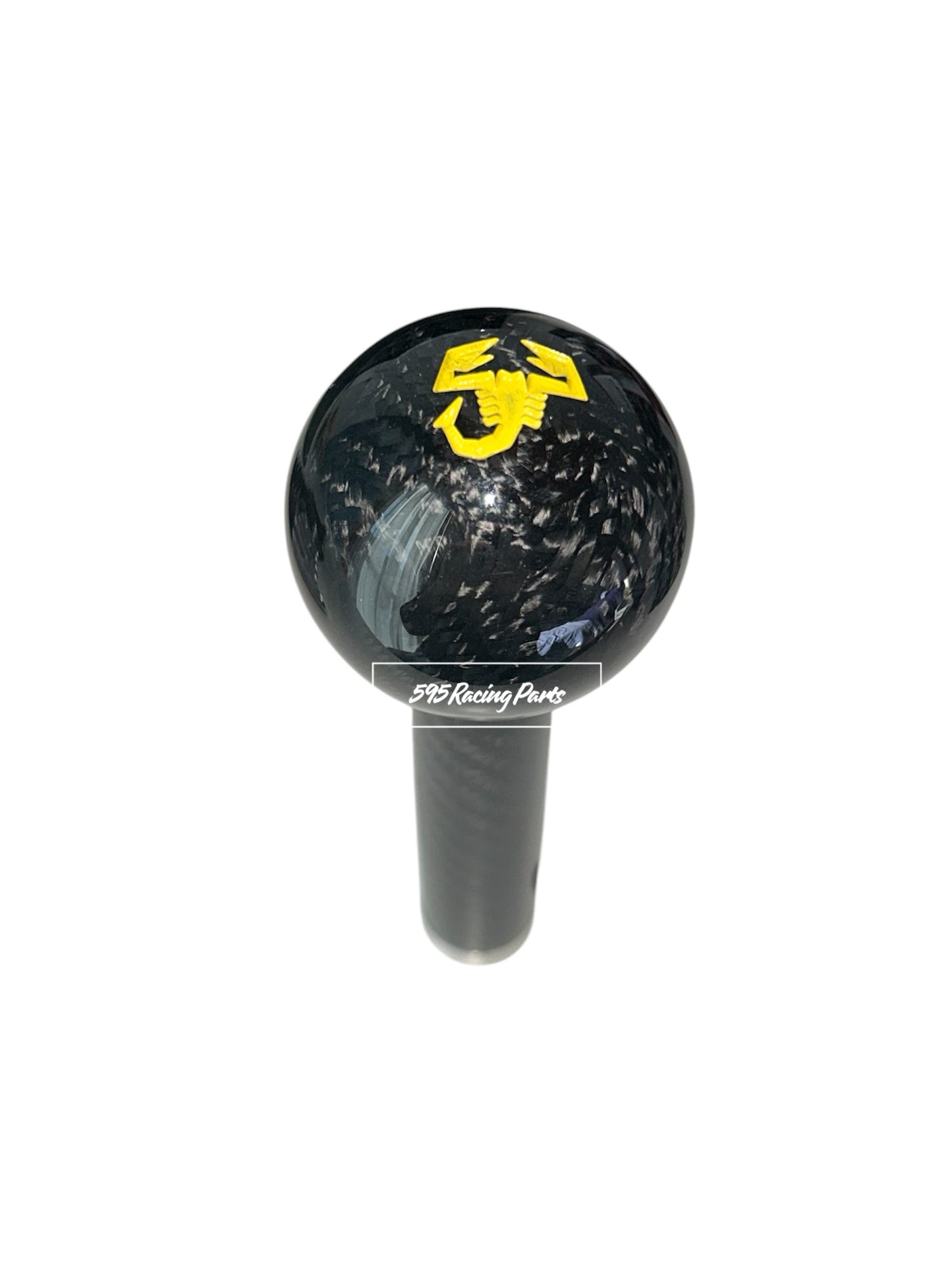 Gear knob in REAL CARBON with scorpion Fiat 500 Abarth - 595 - 500 - 695 - in different finishes 