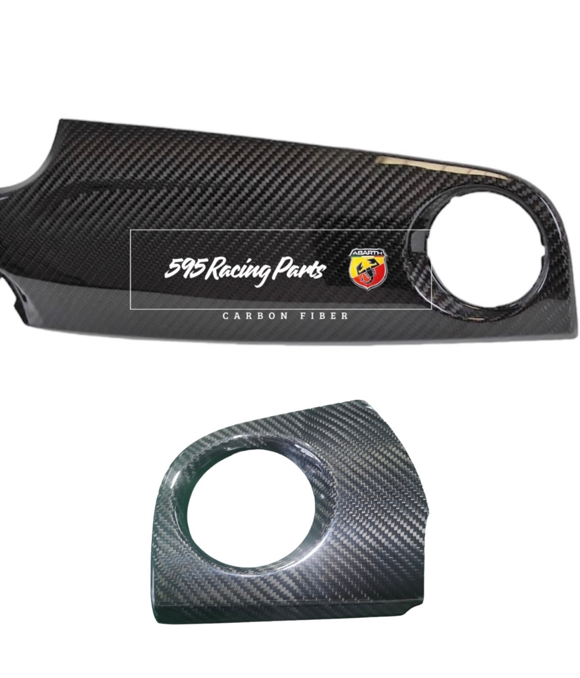 UK version dashboard cover in carbon for Abarth 595 - 695 - Restyling