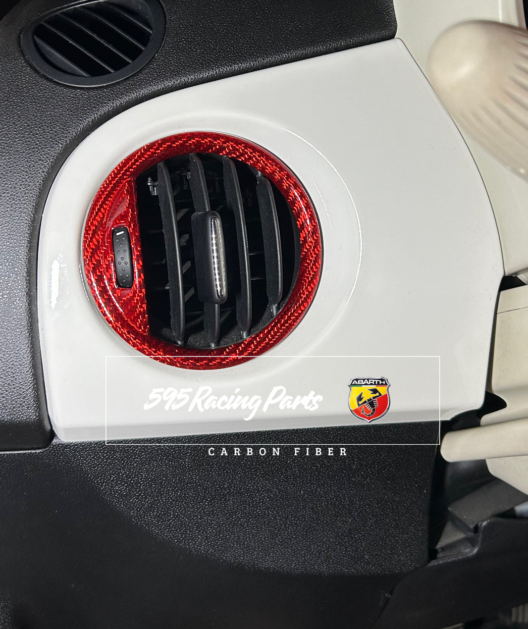 Cover Bocchette Aria in CARBONIO VERO Abarth 595 - 695 - Fiat 500 - Restyling