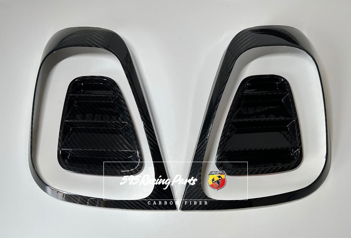 Complete Pair of Carbon Rear Light Covers for Abarth 500 - 595 - 695