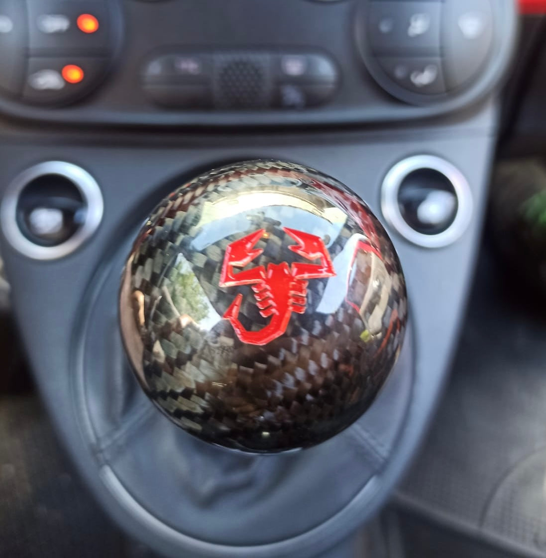 Pomello cambio in carbonio Fiat 500 Abarth - 595 - 500 - 695