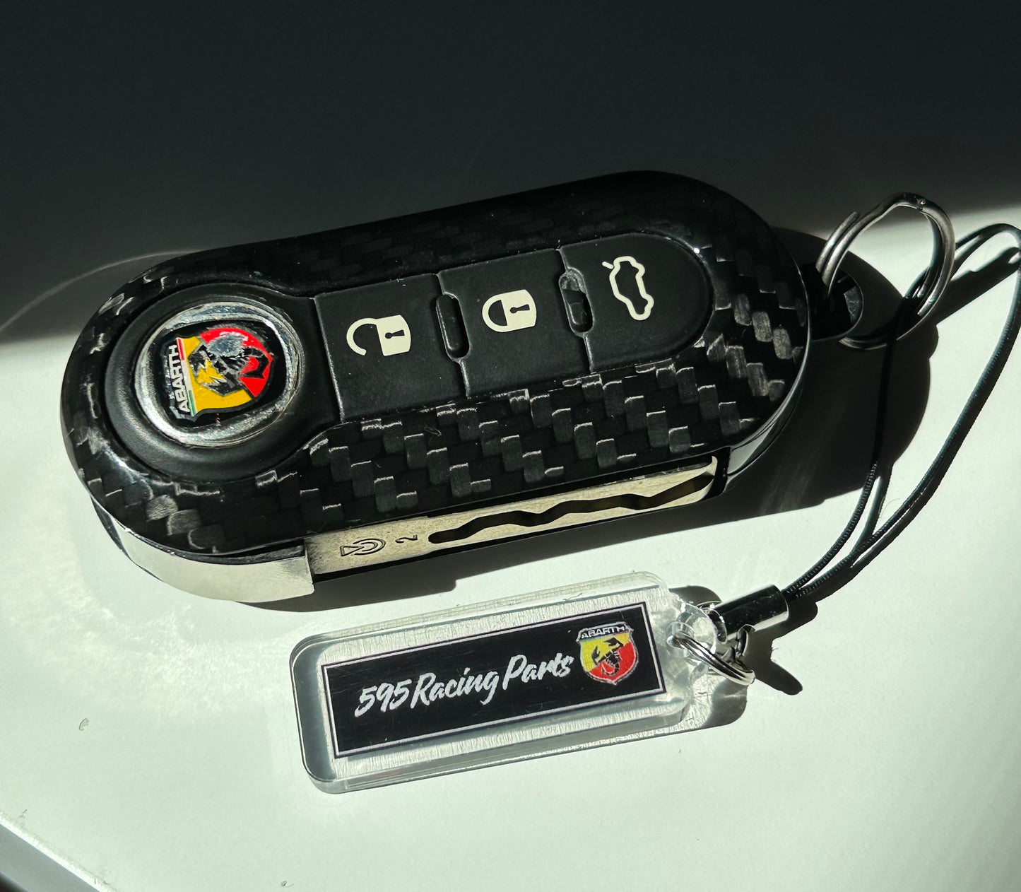 Fiat Key Cover in REAL Carbon 