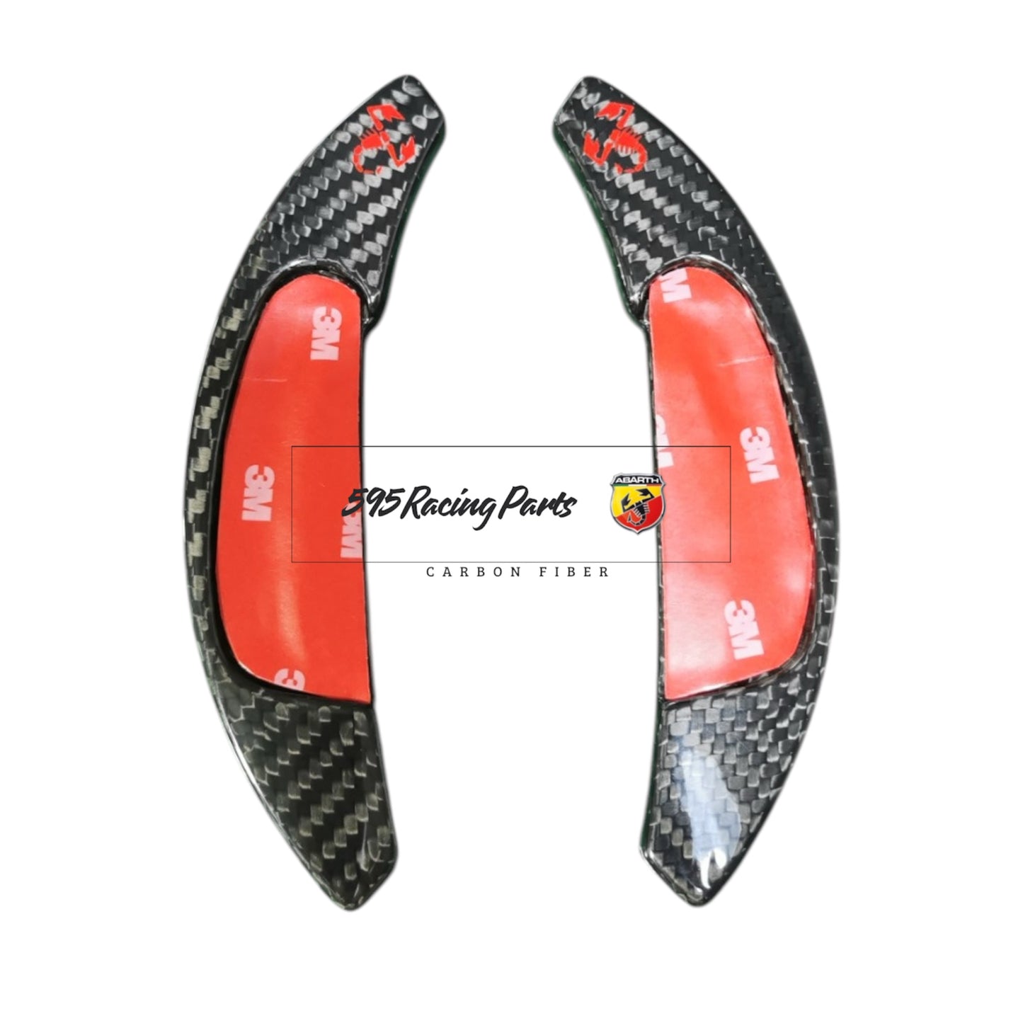 Coppia Paddle Palette Cambio MTA in VERO CARBONIO Fiat 500 Abarth - 595 - 695