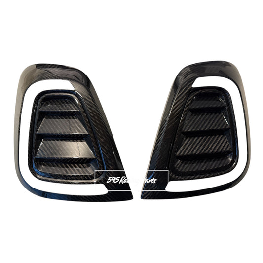 Pair of Rear Light Covers in REAL CARBON For Abarth 500 - 595 - 695 Restyling