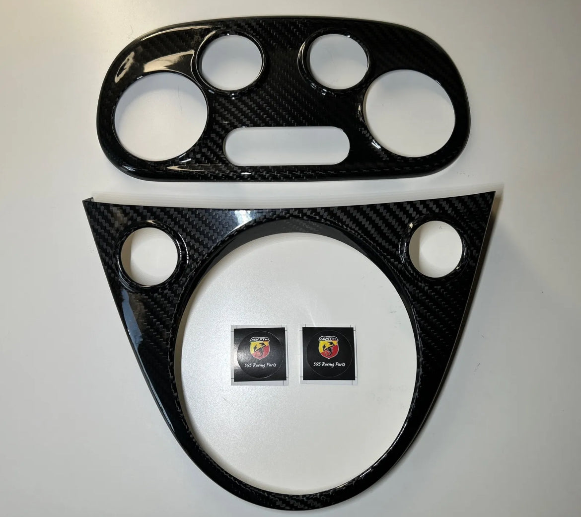 Carbon Gearbox + Climate Cover Kit Fiat 500 Abarth 595 - 695 - Fiat 500