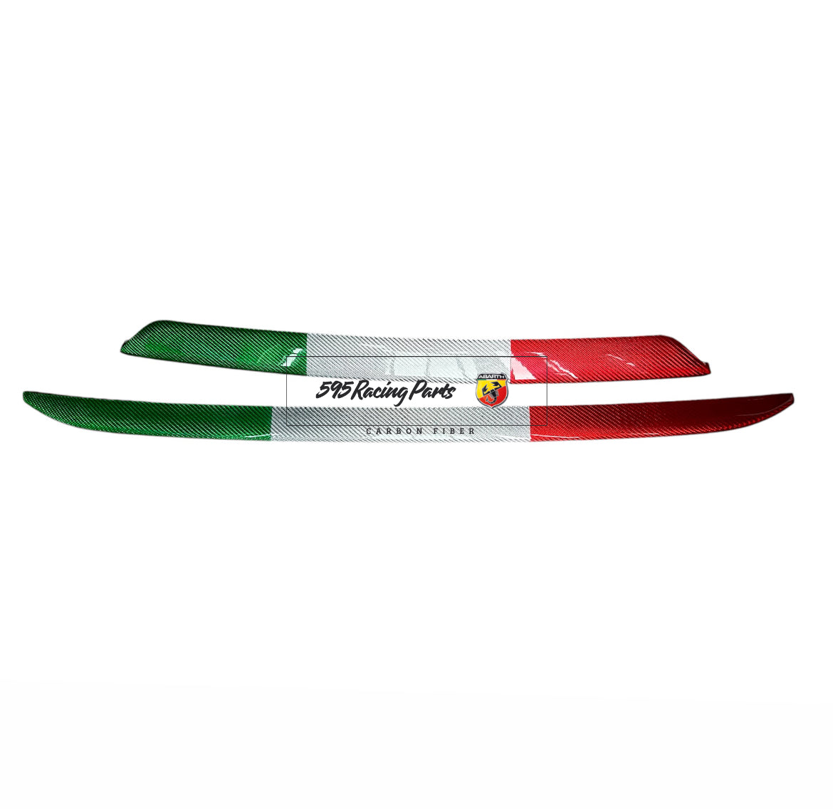 Kit cover Splitter anteriore e posteriore in CARBONIO VERO per Fiat 500 Abarth - 595 - 695 - Restyling - diverse finiture