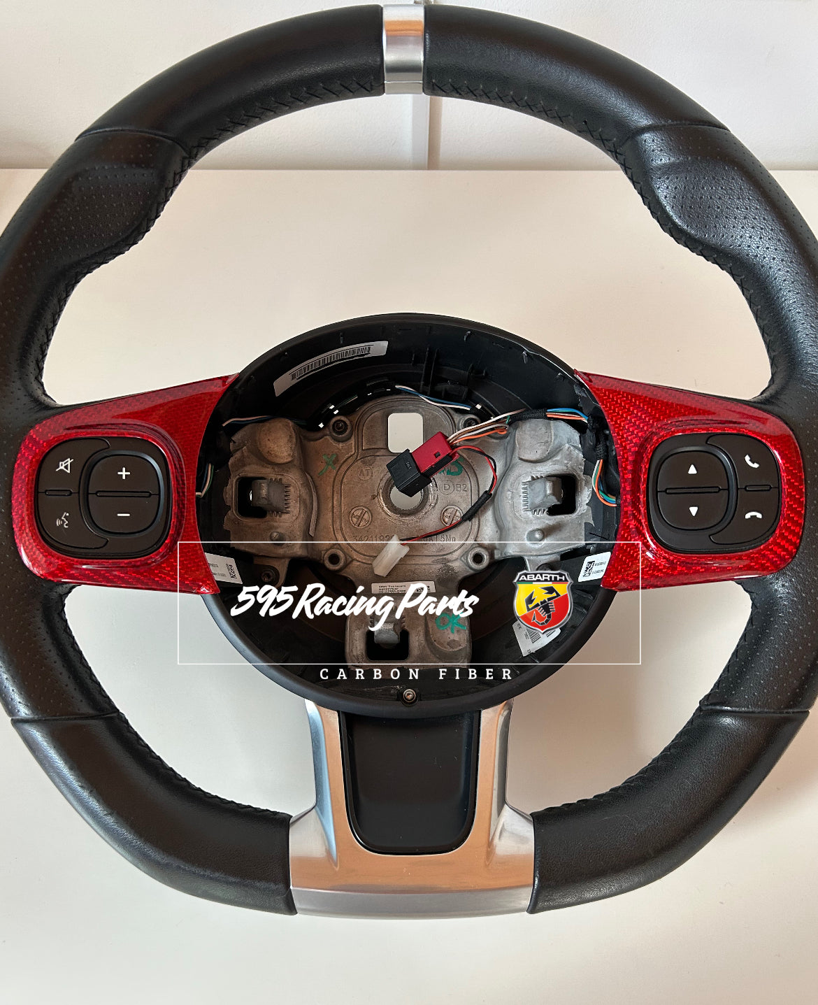 Kit Trasformazione Volante in CARBONIO VERO per Abarth 595 - 500 - 695 - Restyling - in diverse finiture