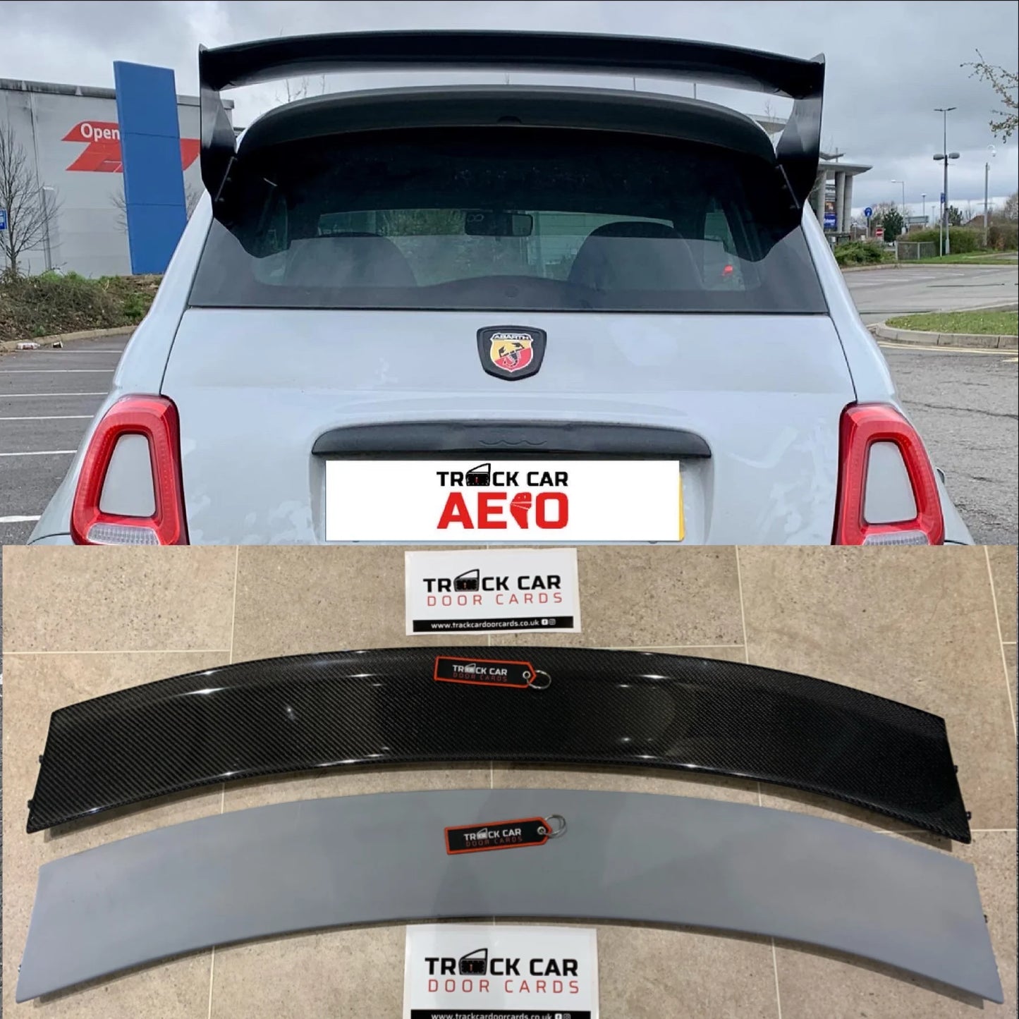 Spoiler da pista Track Car Aero per Fiat 500 Abarth - 595 - 695