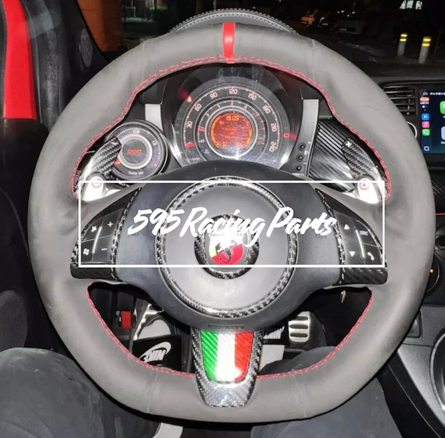 Coppia Paddle Palette Cambio MTA in VERO CARBONIO Fiat 500 Abarth - 595 - 695