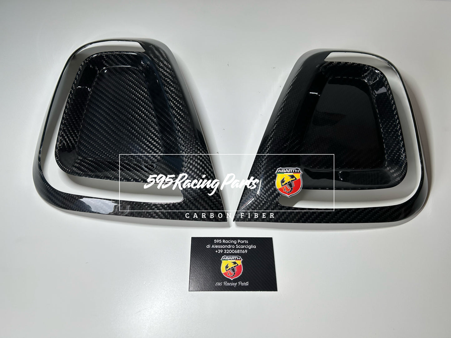 Cover fanali posteriori in VERO CARBONIO per Abarth 500 - 595 - 695 - Fiat 500 Restyling