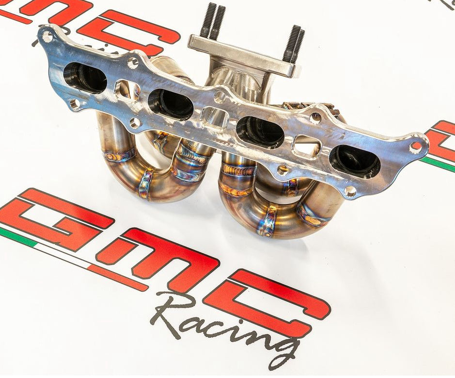 KIT Collettori a cuore GMC con ATTACCO TURBO T25 con KIT Downpipe e KIT Tubo acqua