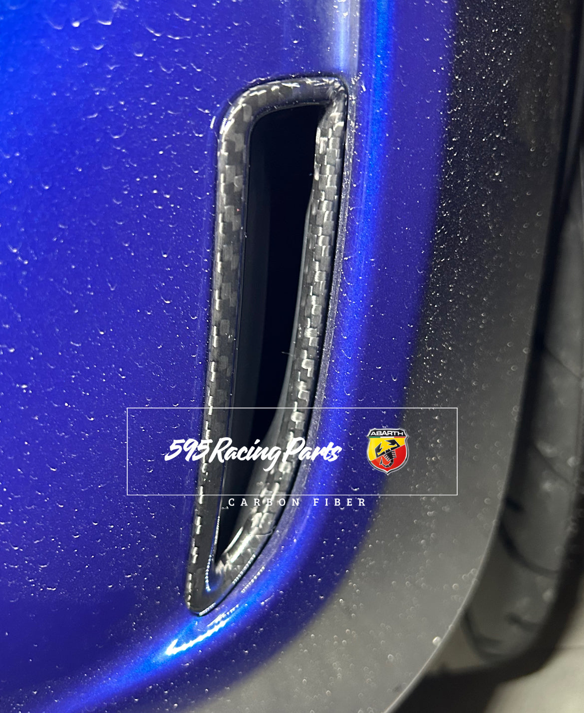 Coppia cover prese d’aria paraurti posteriore in VERO CARBONIO per Abarth 500 - 595 - 695 Restyling