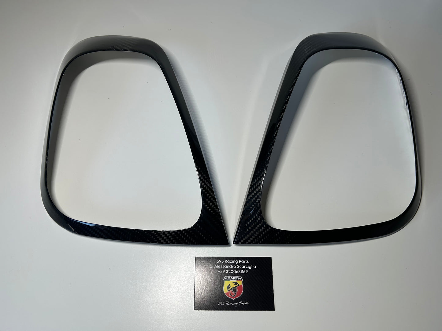 Cover Fanali Posteriori in CARBONIO VERO Per Abarth 500 - 595 - 695 Restyling - in diverse finiture