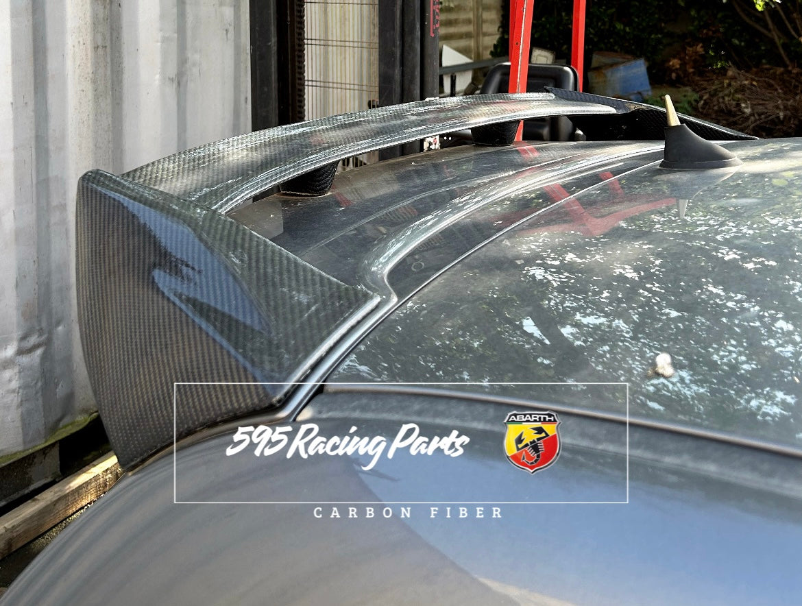 Spoiler aggiuntivo in VERO CARBONIO per Fiat 500 Abarth 595 - 695