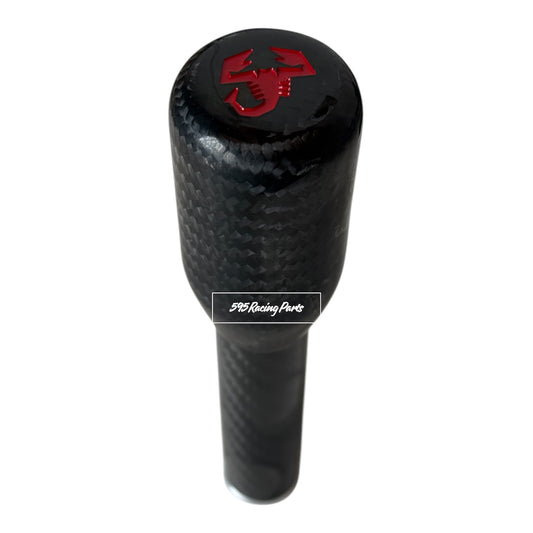 Gear Knob in REAL CARBON with Scorpion for Fiat 500 Abarth 595- 695