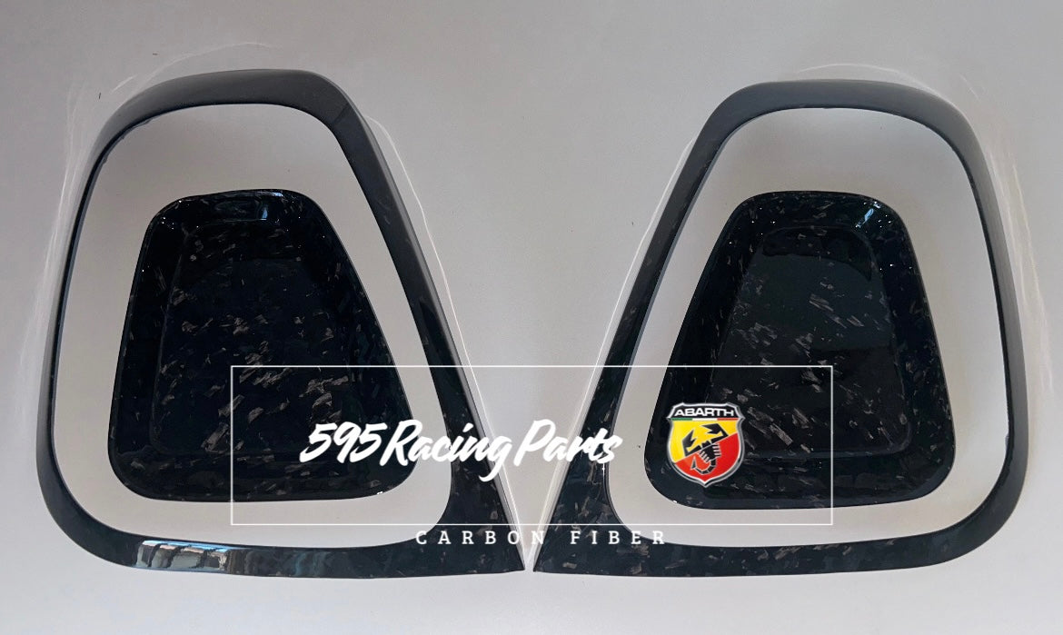 Cover Fanali Posteriori in CARBONIO VERO Per Abarth 500 - 595 - 695 Restyling - in diverse finiture