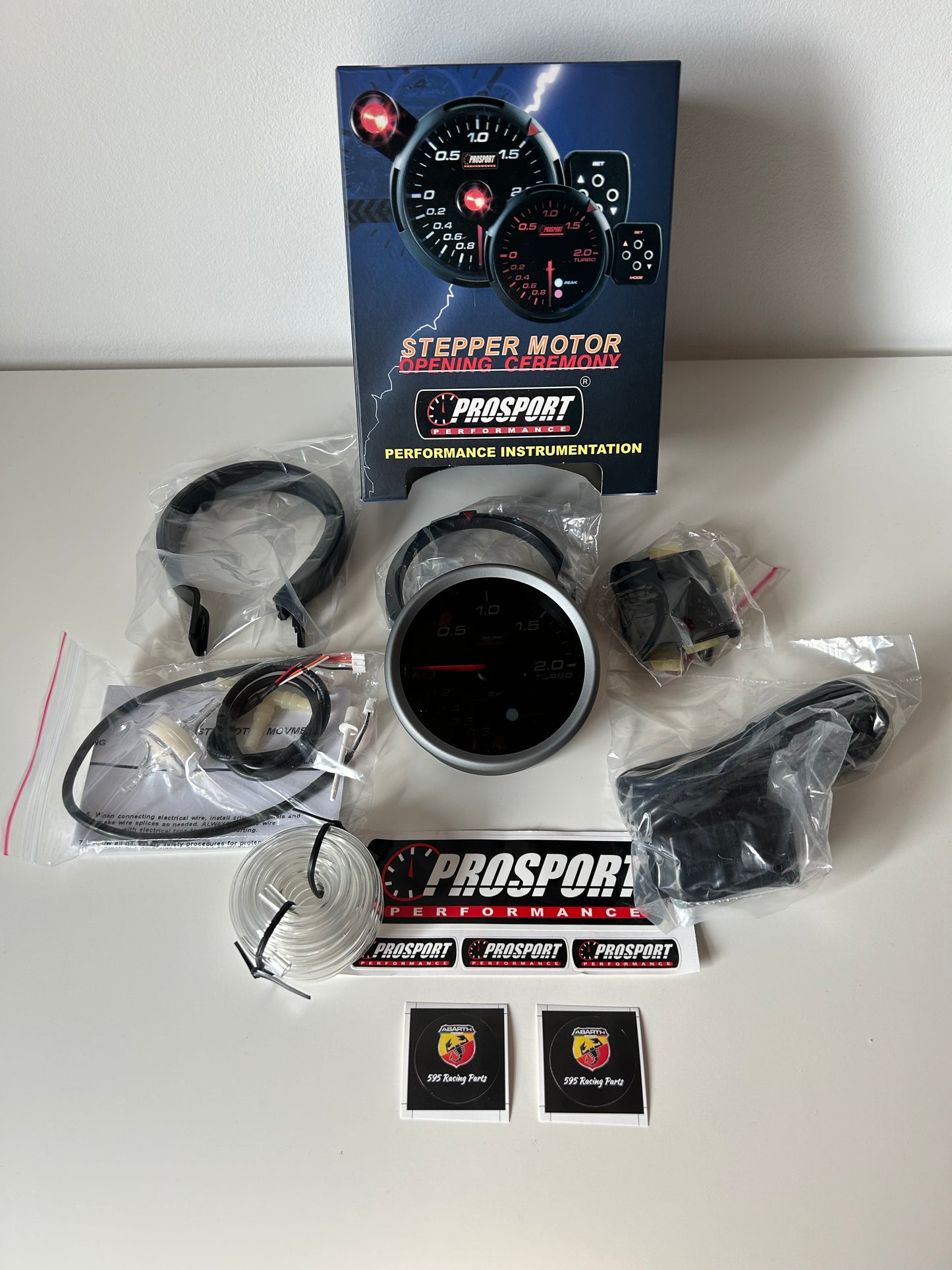 Manometro Turbo PROSPORT - 80 mm - Fiat 500 Abarth - 595 - 695