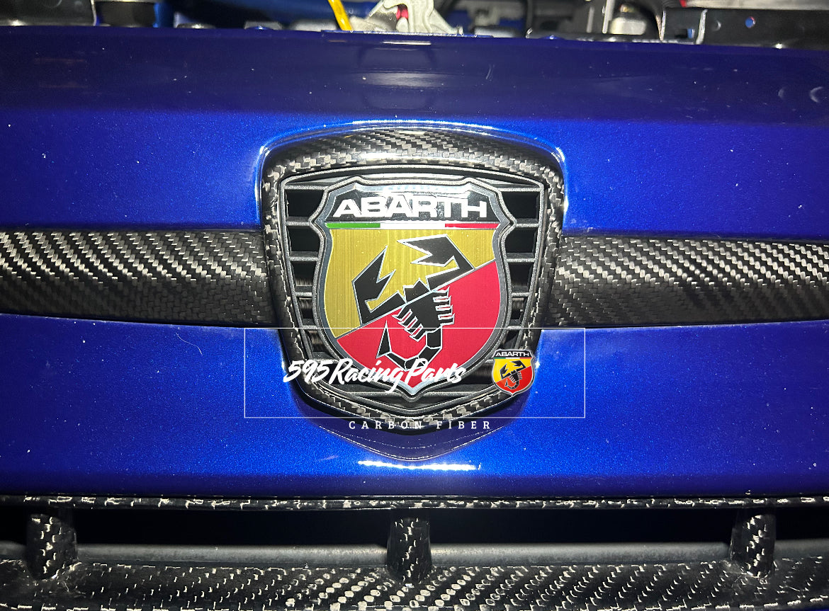 Fiat 500 Abarth 595 - 695 carbon Front Logo Cover 